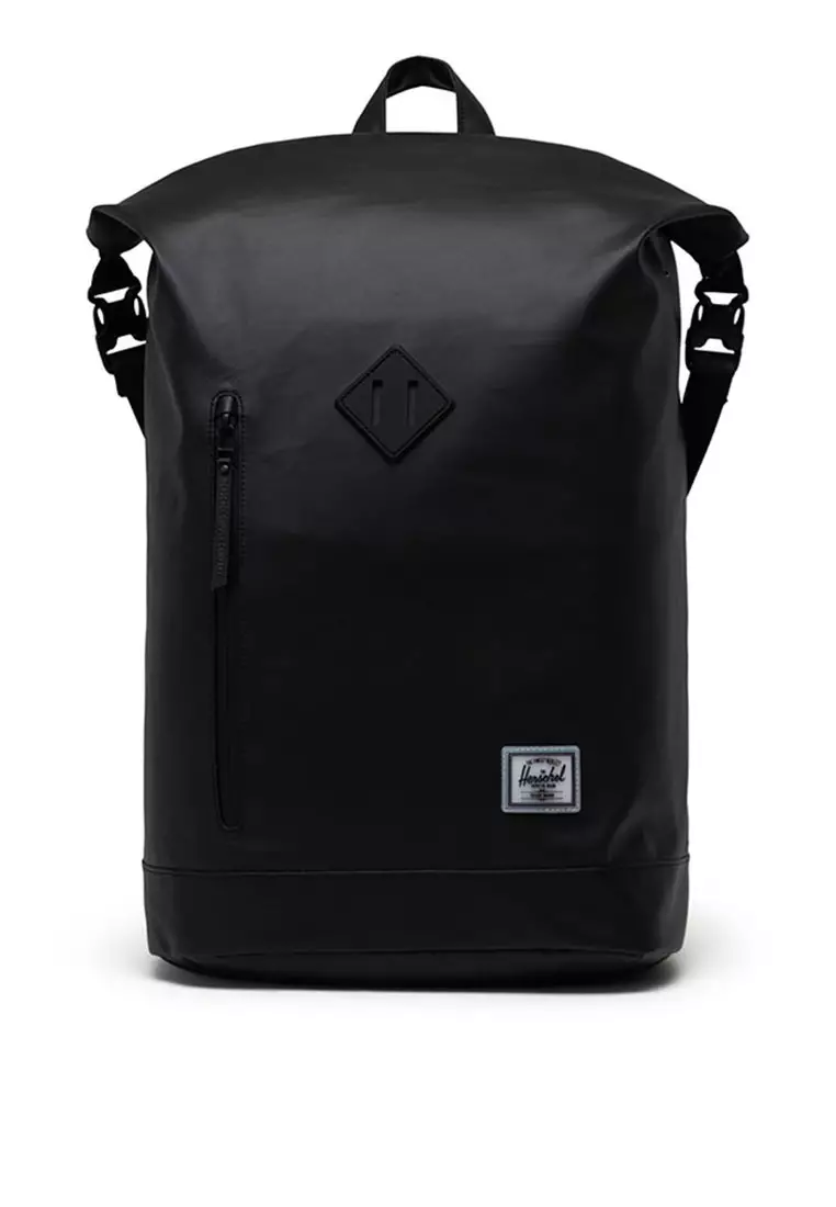 Buy Herschel Roll Top Weather Resistant Black Backpack 2024 Online ...