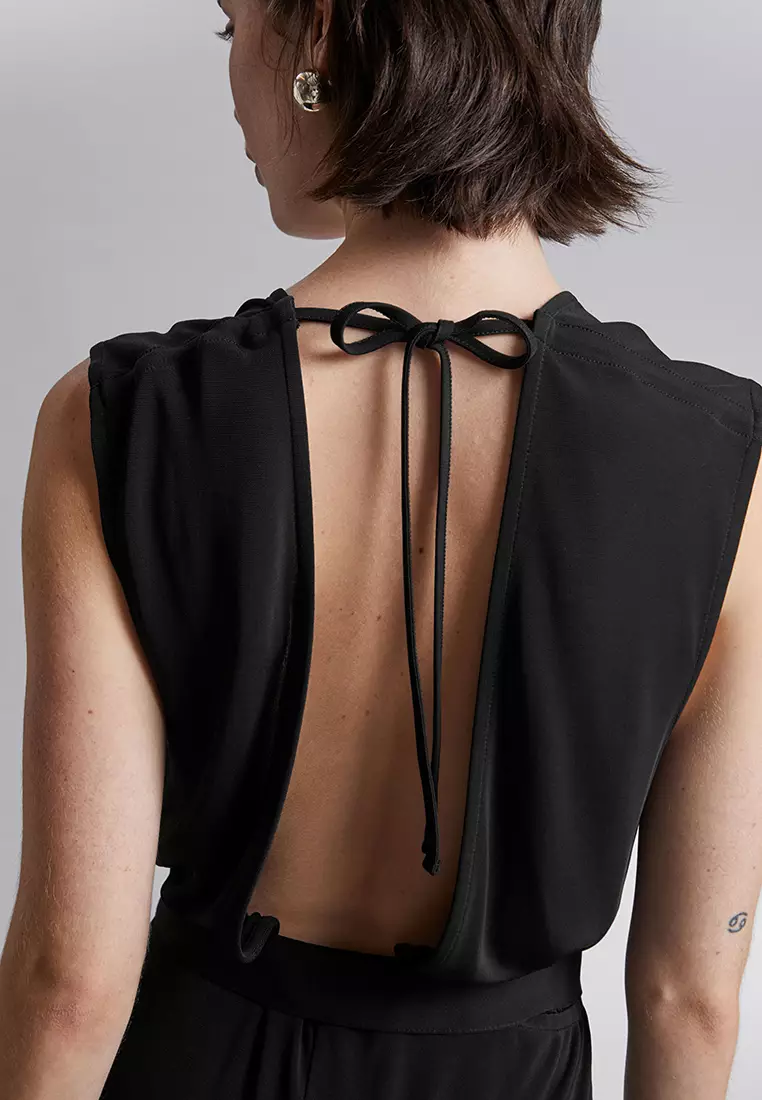 Sleeveless Open-Back Jumpsuit