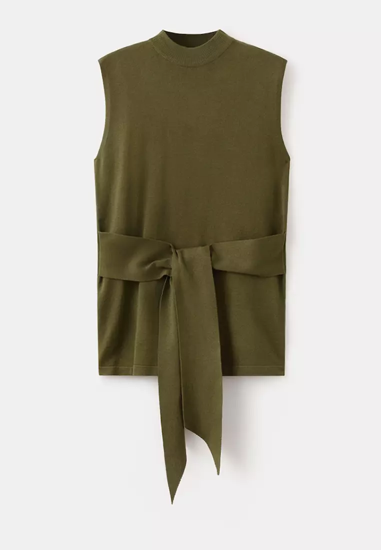 Belted Knitted Waistcoat