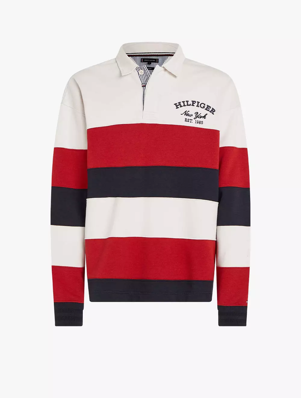 TOMMY HILFIGER HILFIGER NY STRIPE RUGBY SWEATSHIRT White