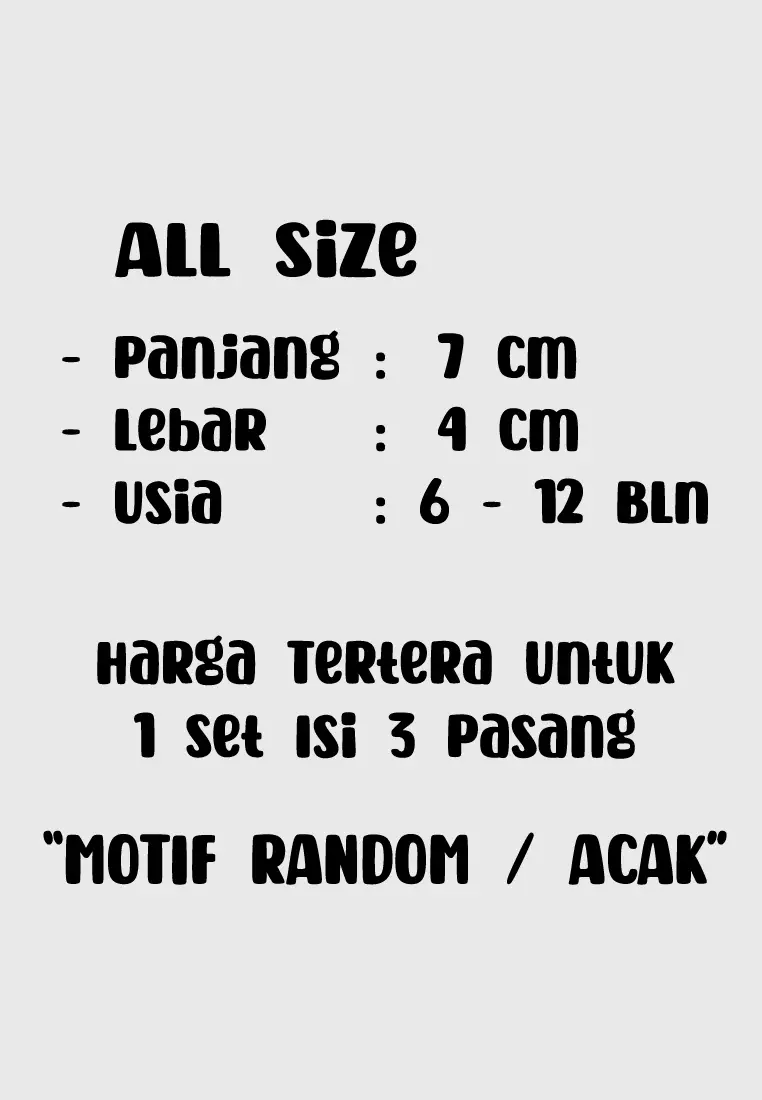 Wakakids Kaos Kaki Bayi Anak Perempuan Usia 0 Bulan - 12 Bulan