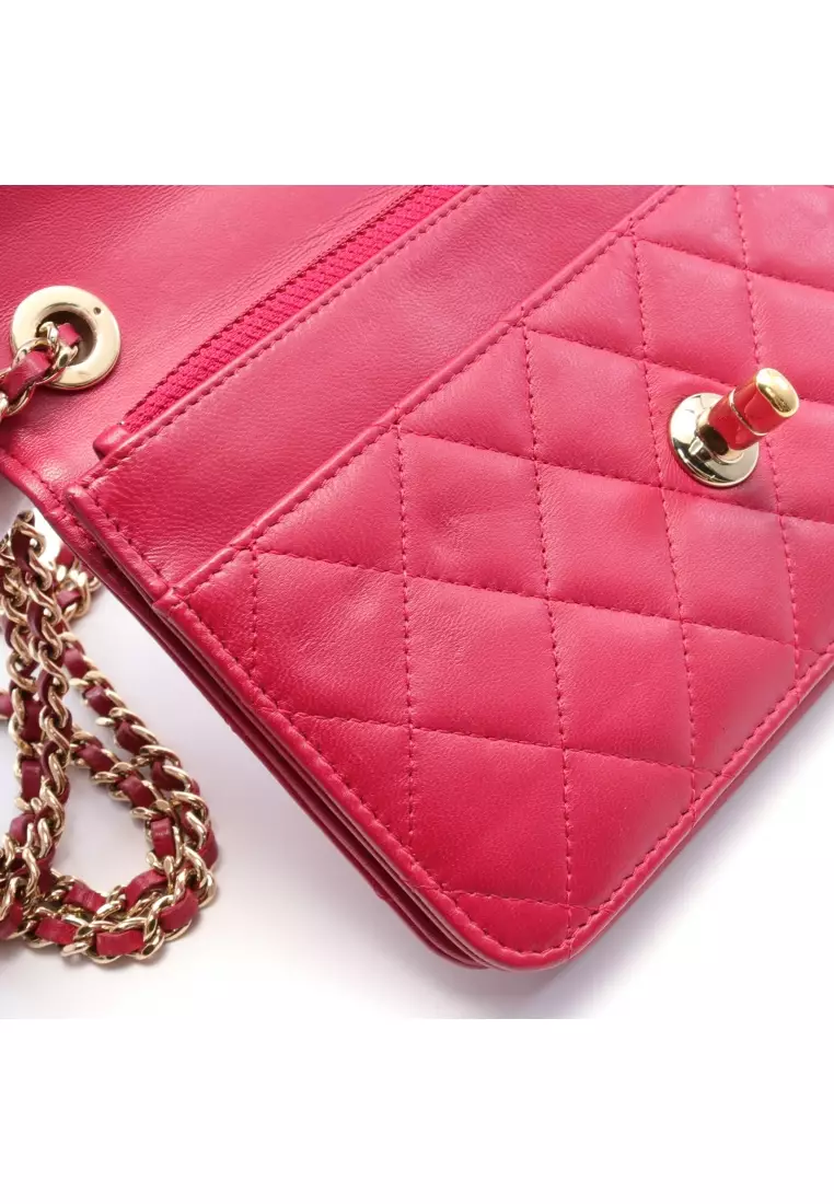 Buy Chanel Pre loved Chanel matelasse chain wallet chain shoulder