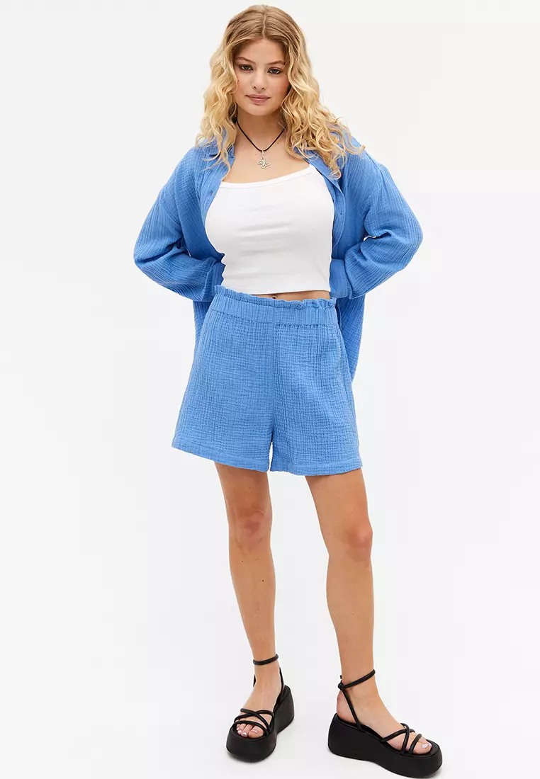 Plus size seersucker shorts online
