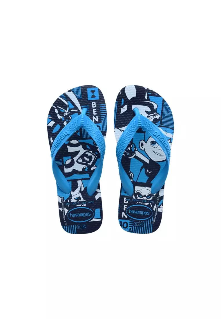 Kids Ben 10 Flip Flops - Turquoise/Turquoise