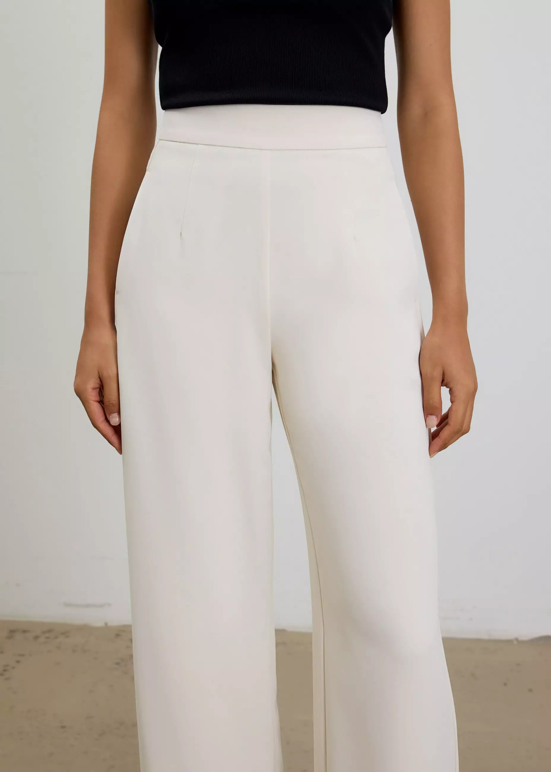 Celana Panjang Wanita - Leggy™ Moira Regular Super High Waist Straight Leg Pants