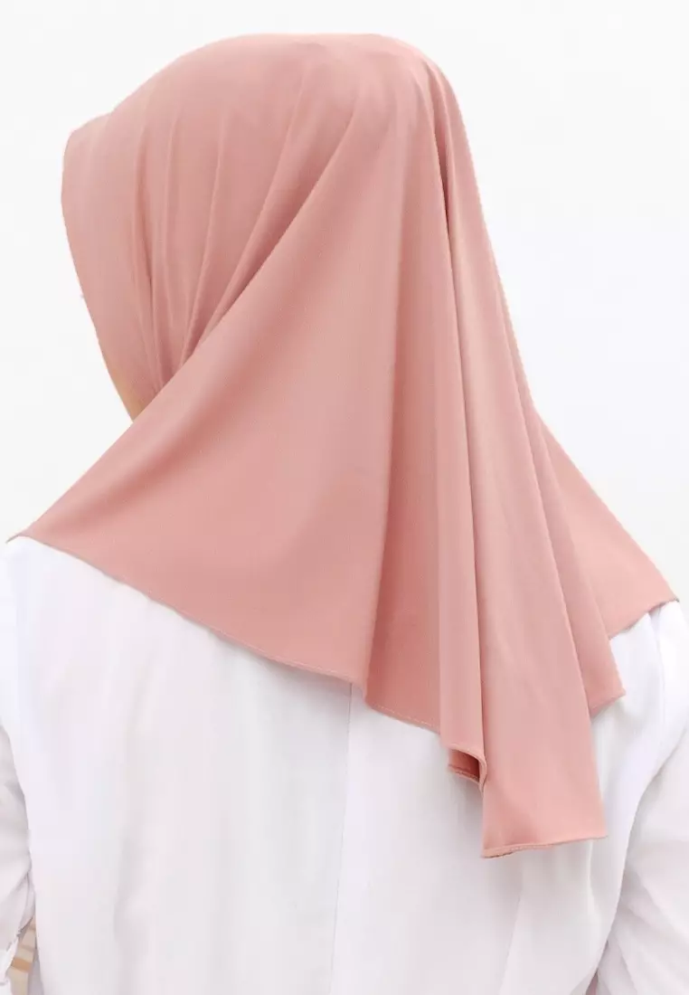 Hijab Jilbab Instan Bergo Super Jersey Cool Tech Wanita Dusty Pink
