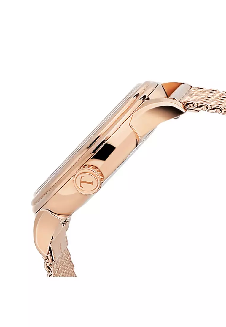 【2 Years Warranty】 Trussardi T-Complicity 34mm Rose Gold Stainless Steel Women's Quartz Watch R2453130501