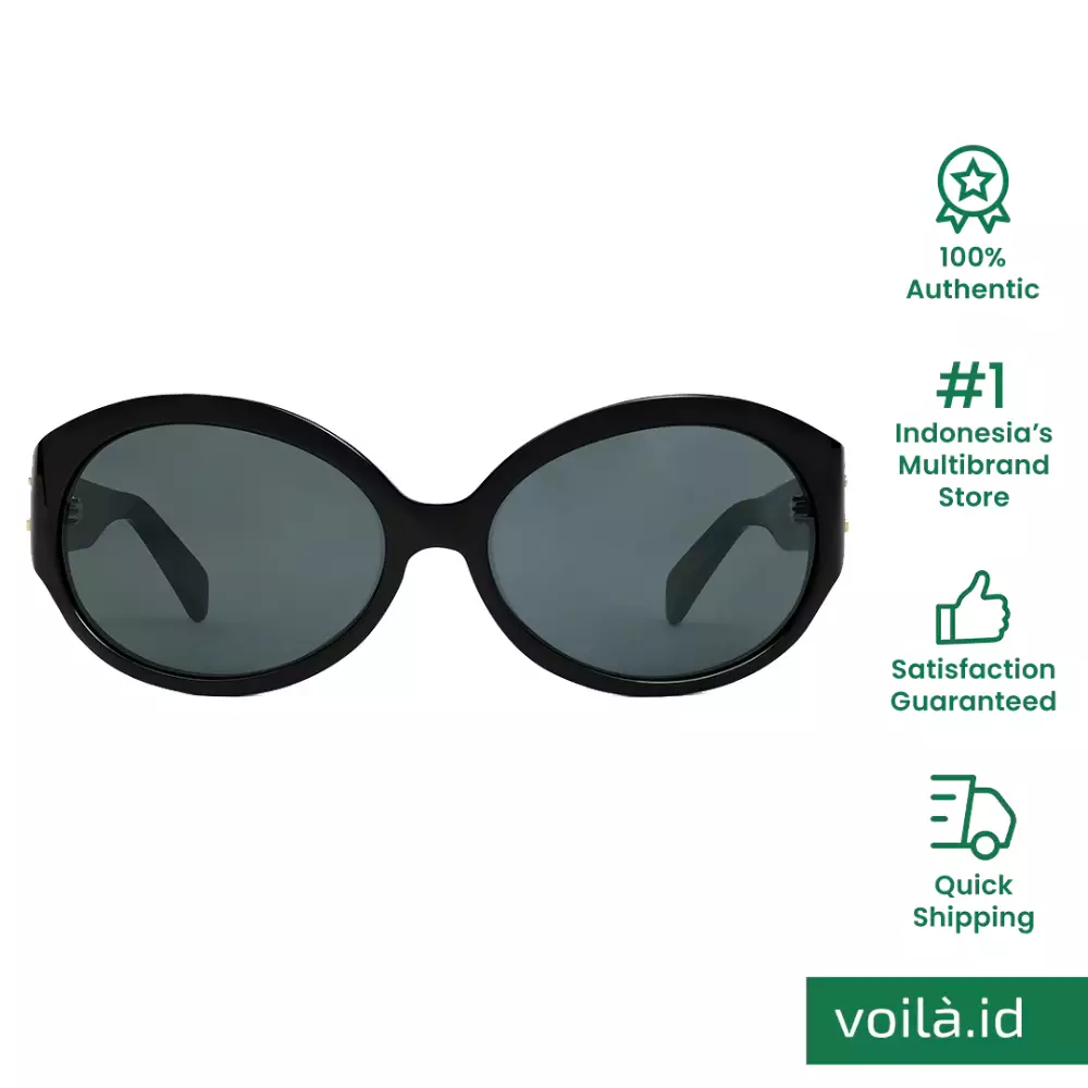 Jual CELINE Celine Triomphe 11 Sunglasses in Acetate Black Original 2024 ZALORA Indonesia