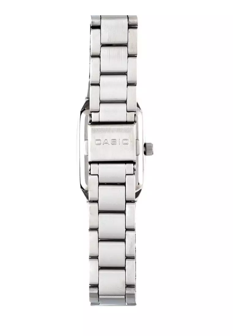 Casio Jam Tangan Wanita - Silver Black - Stainless Steel - LTP-1165A-1CDF