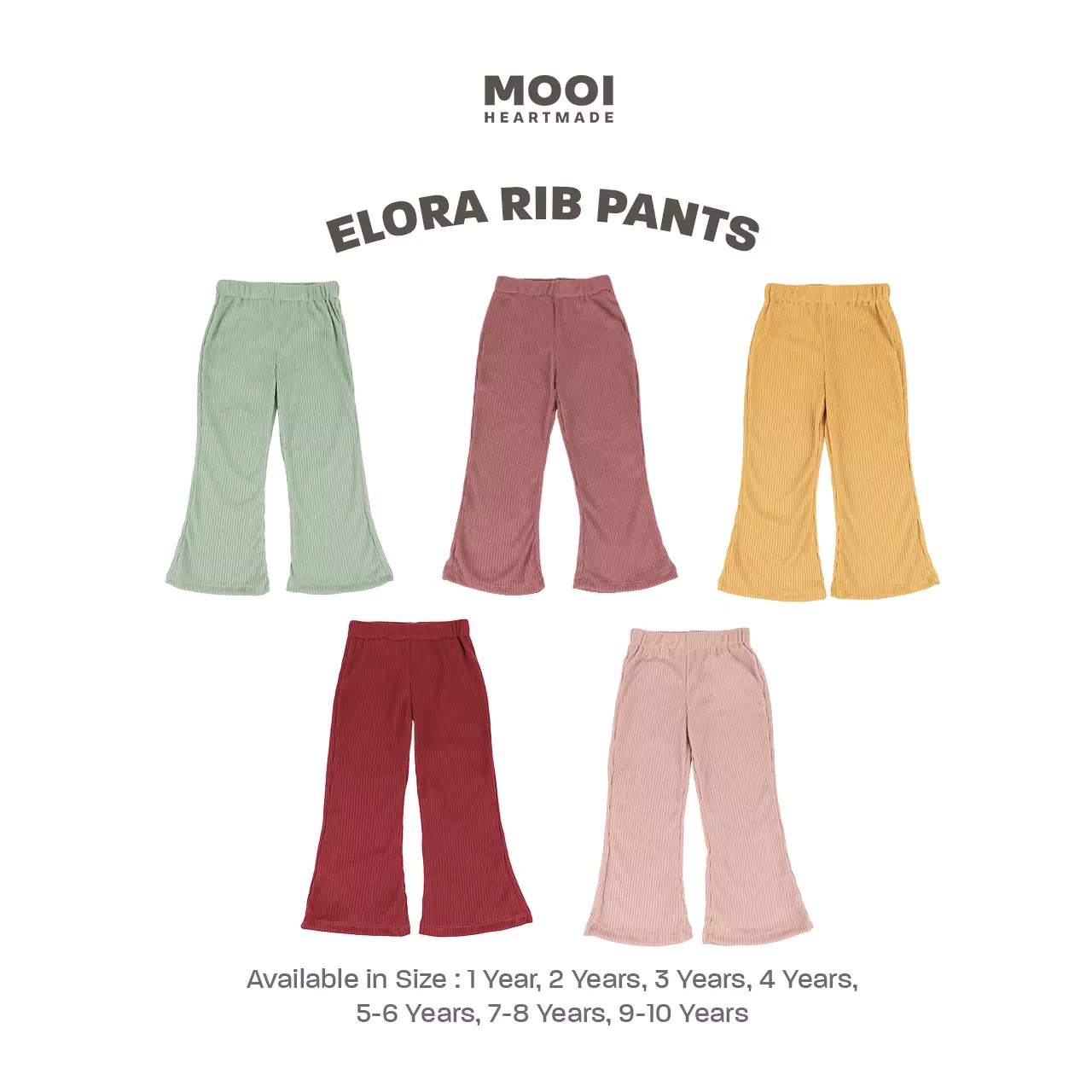 Mooi Celana Panjang Anak Perempuan Elora Pants - Rye Grass