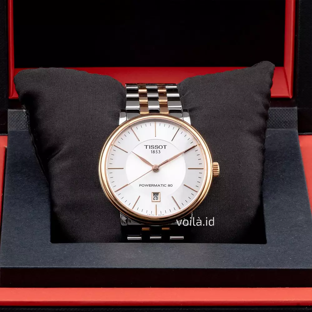 Carson Premium 40 - T122.407.22.031.01 Powermatic 80 Steel Rose Gold