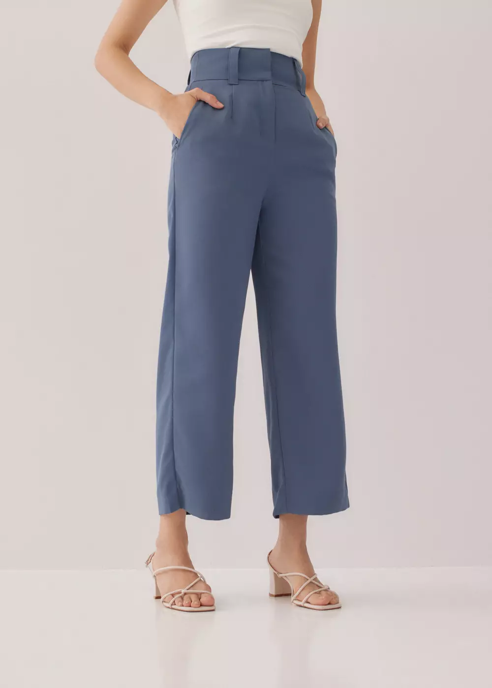 Celana Wanita - Morie Petite High Waist Straight Leg Pants