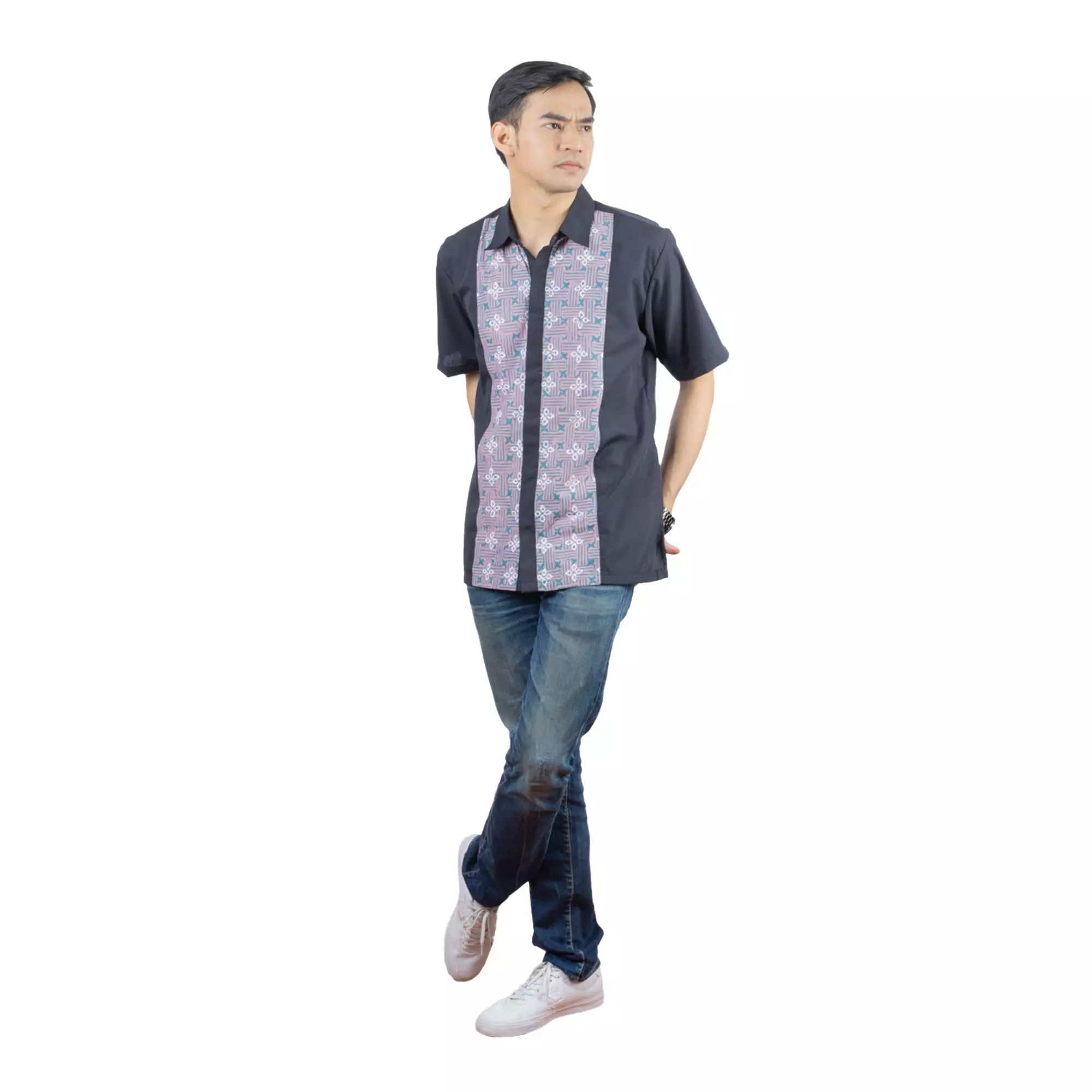 Kemeja Batik Pria - Bhatara Batik Alden - Atasan Batik Lengan Pendek