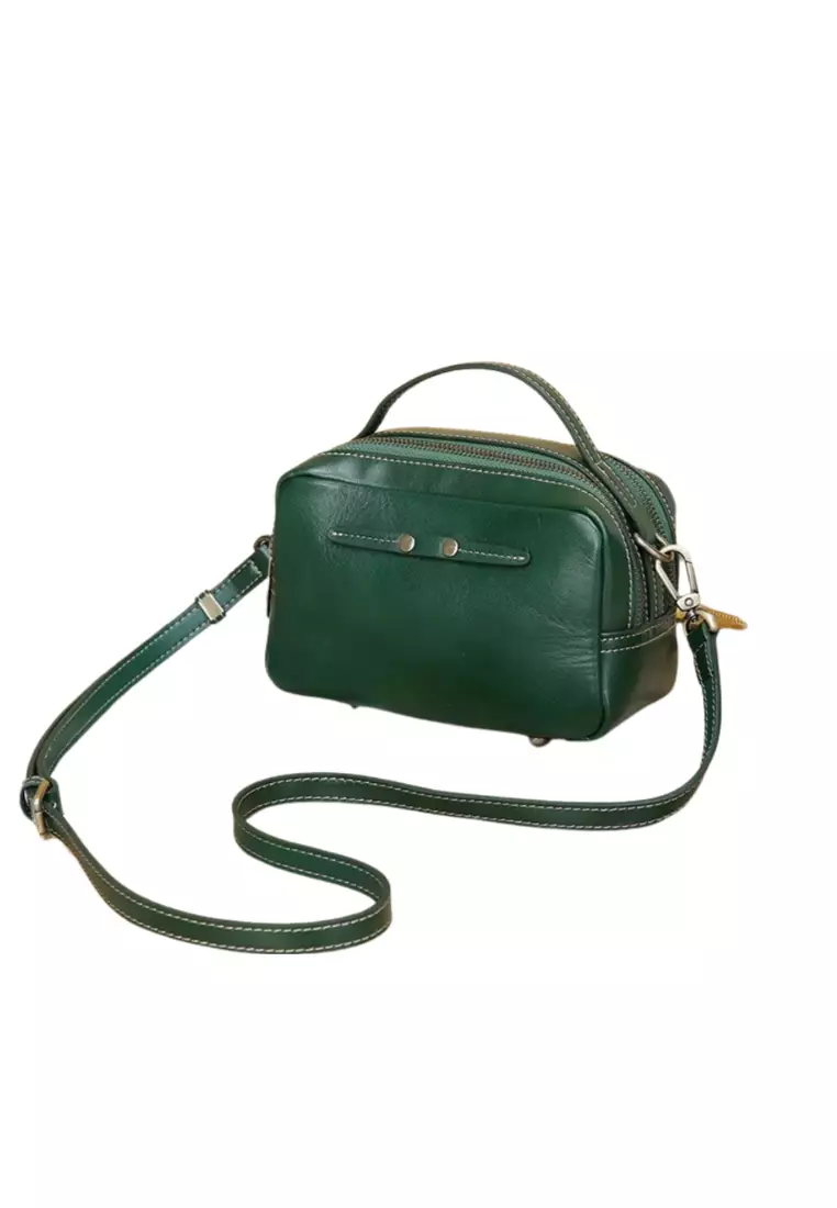 Fashion Top Layer Cowhide Shoulder Crossbody Handbag
