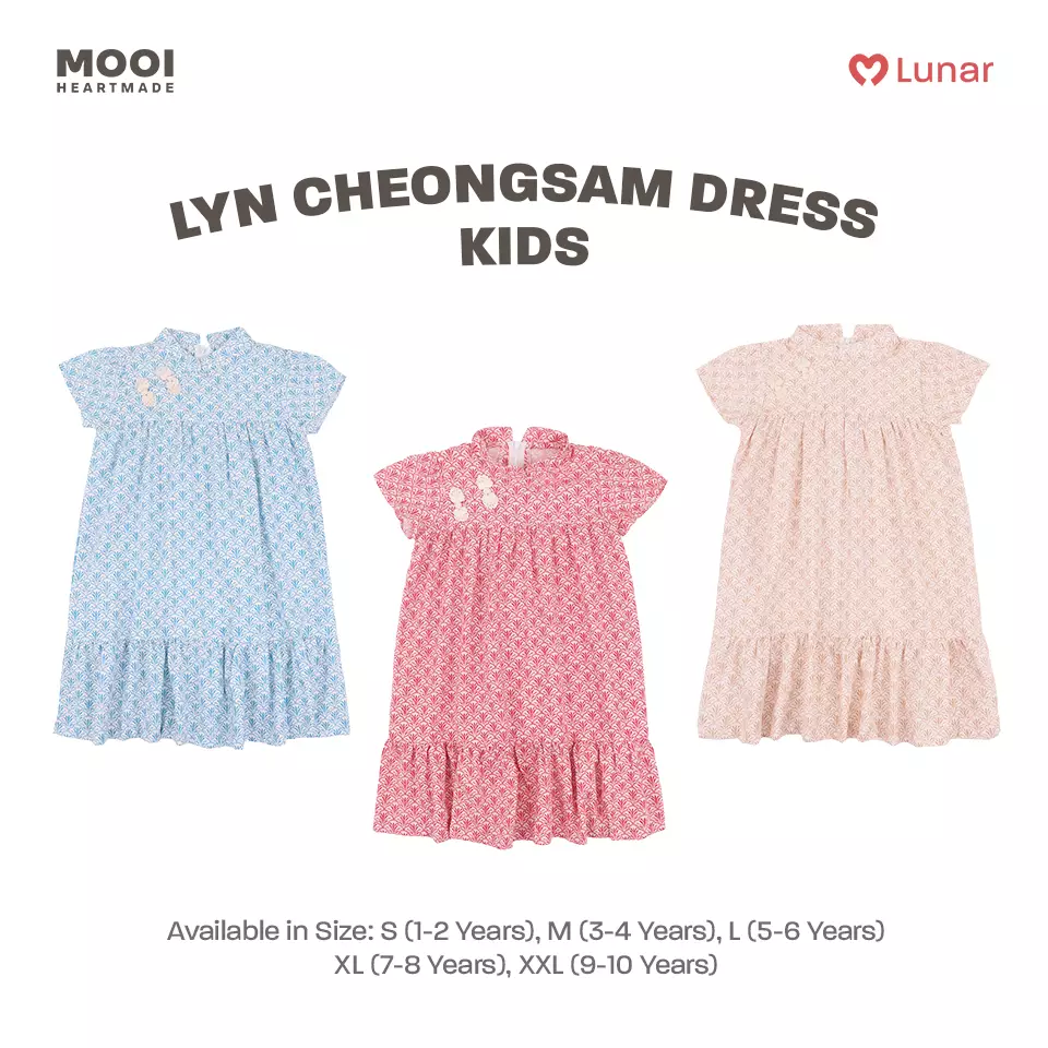 Mooi Dress Anak Perempuan Lunar Collection Lyn Cheongsam Dress - Red