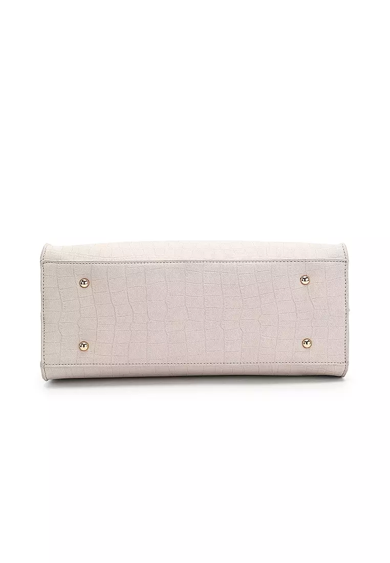 Women's Top Handle Bag / Sling Bag / Crossbody Bag - Beige