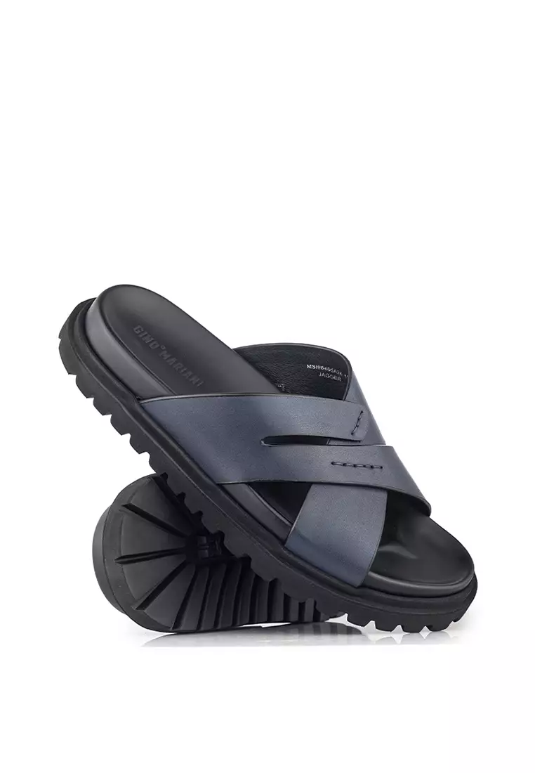 Sandal Kulit Pria Gino Mariani Jagger Navy