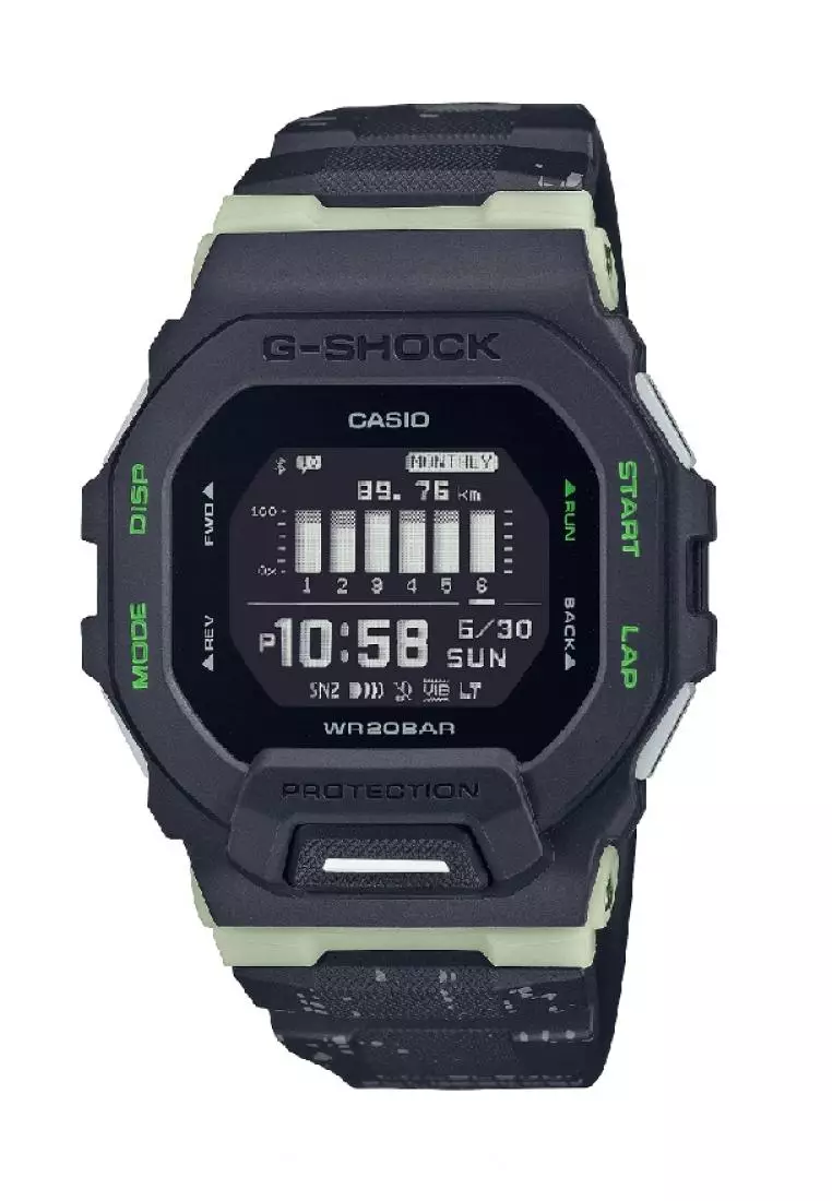 Casio Casio GShock Digital GSquad Black Resin Strap Men Watch GBD200LM1DR 2023 Buy Casio