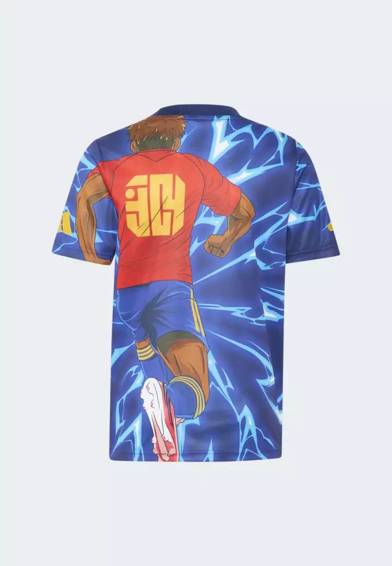 ADIDAS Ly Lamine Yamal 26 Anime Kids Jersey KW6560 - Jersey Anak (Biru)
