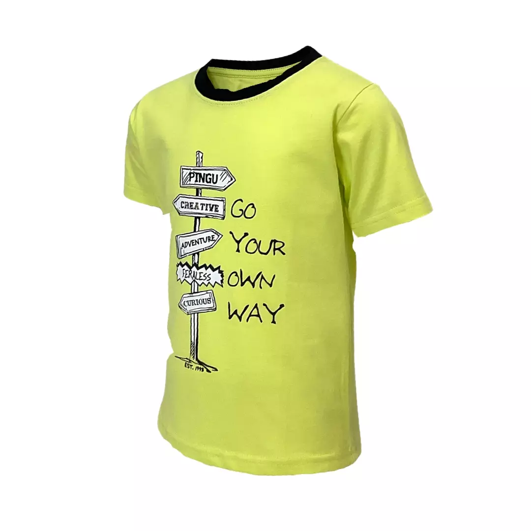 Pingu Kaos Anak Laki Laki Sablon Lime 92000532
