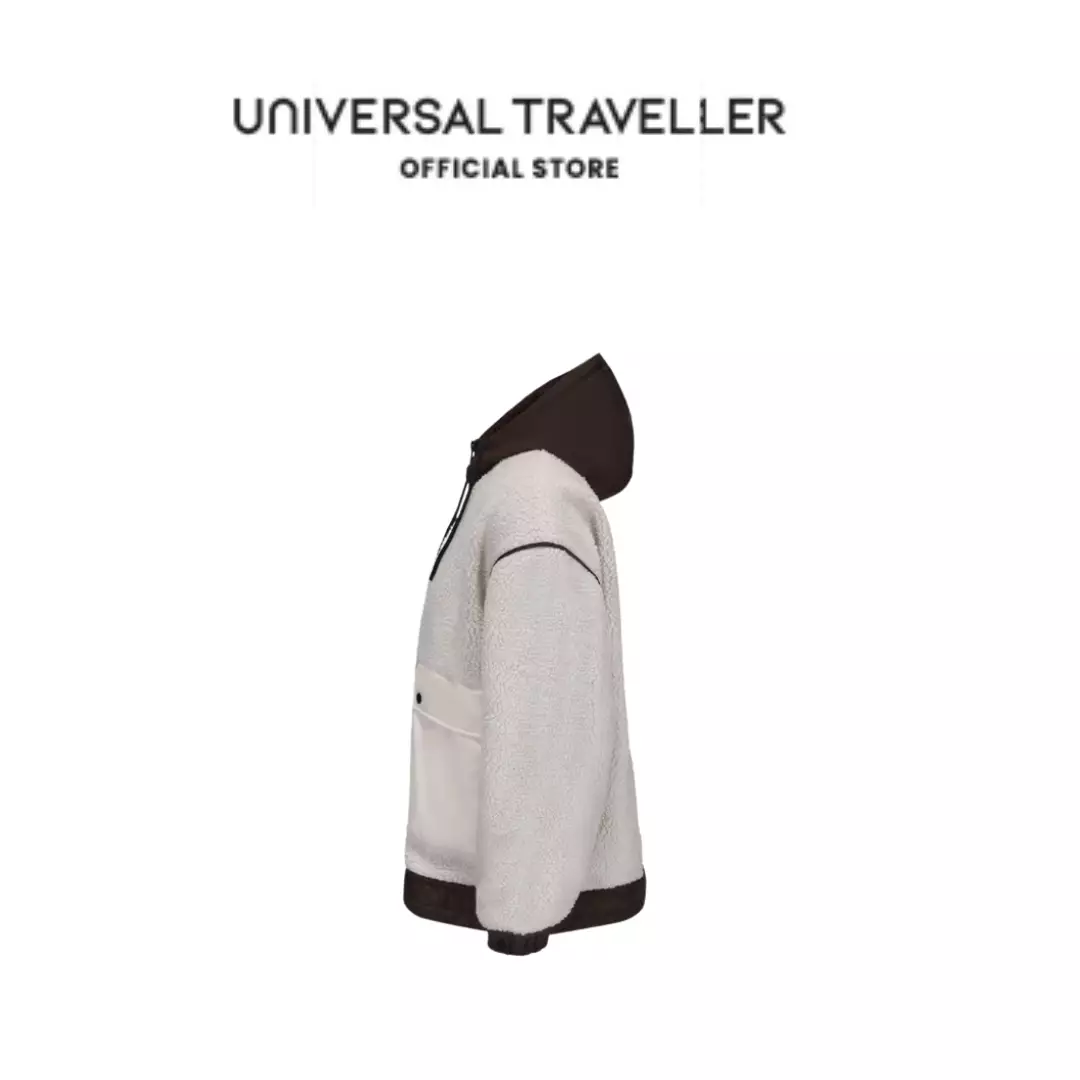 UNIVERSAL TRAVELLER PLUSH SHERPA HOODIE FLEECE JACKET FJ24168