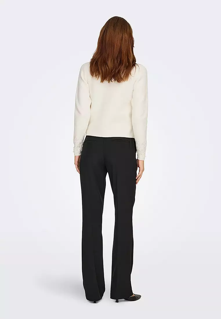 Round Neck Pearl Sweater