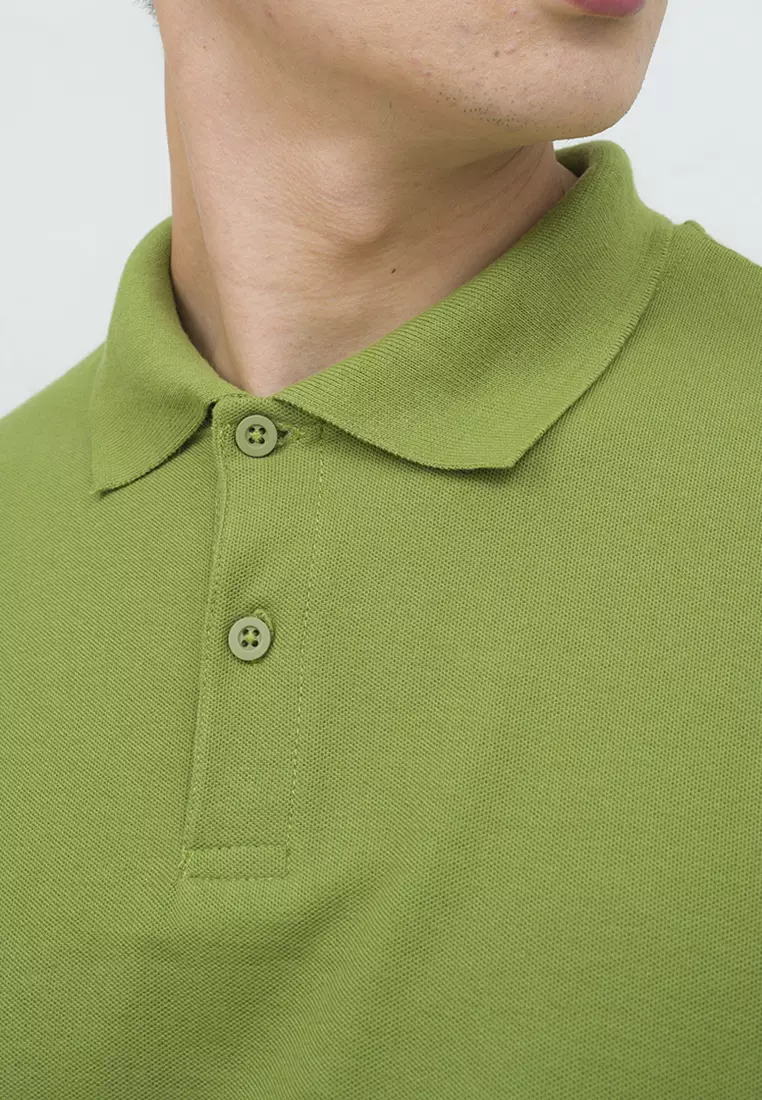 polo shirt baju kaos kerah polo slim houseofcuff hijau