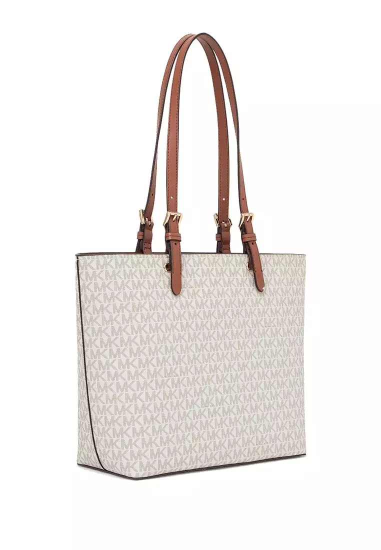 Michael kors jet new arrivals set logo tote vanilla