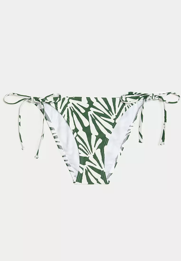 Printed Tie Side Bikini Bottoms