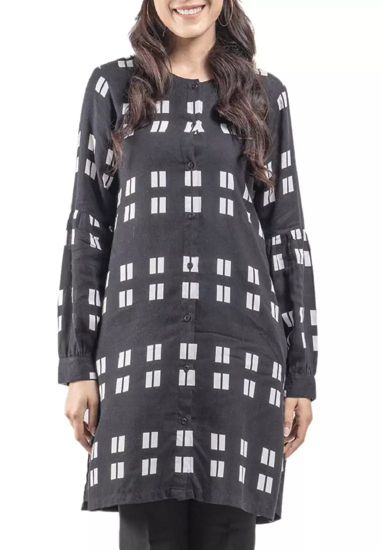 Tunik Batik Wanita - Bhatara Batik Latisha - Atasan Batik Modern Lengan Panjang