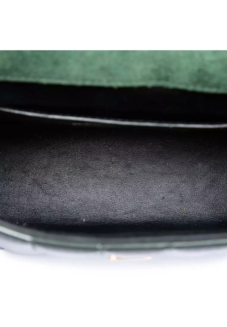 Pre-Loved Saint Laurent Small Patent Monogram Vicky Chain Bag