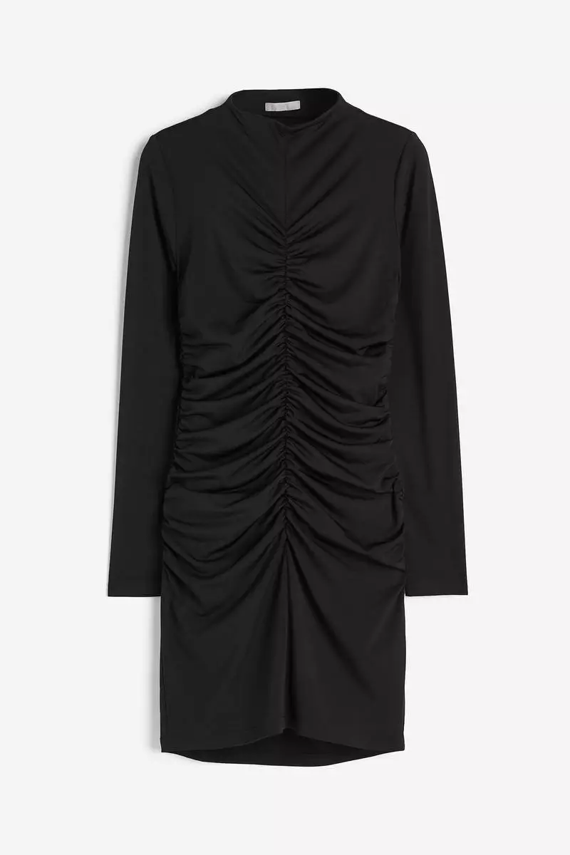 Gathered jersey dress