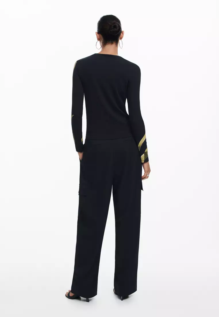 売れ筋商品|||デジグアル カットソー トップス レディース Women's Orchid long-sleeve T-shirt Black Orchid long-sleeve T-shirt Women's I Desigual.com