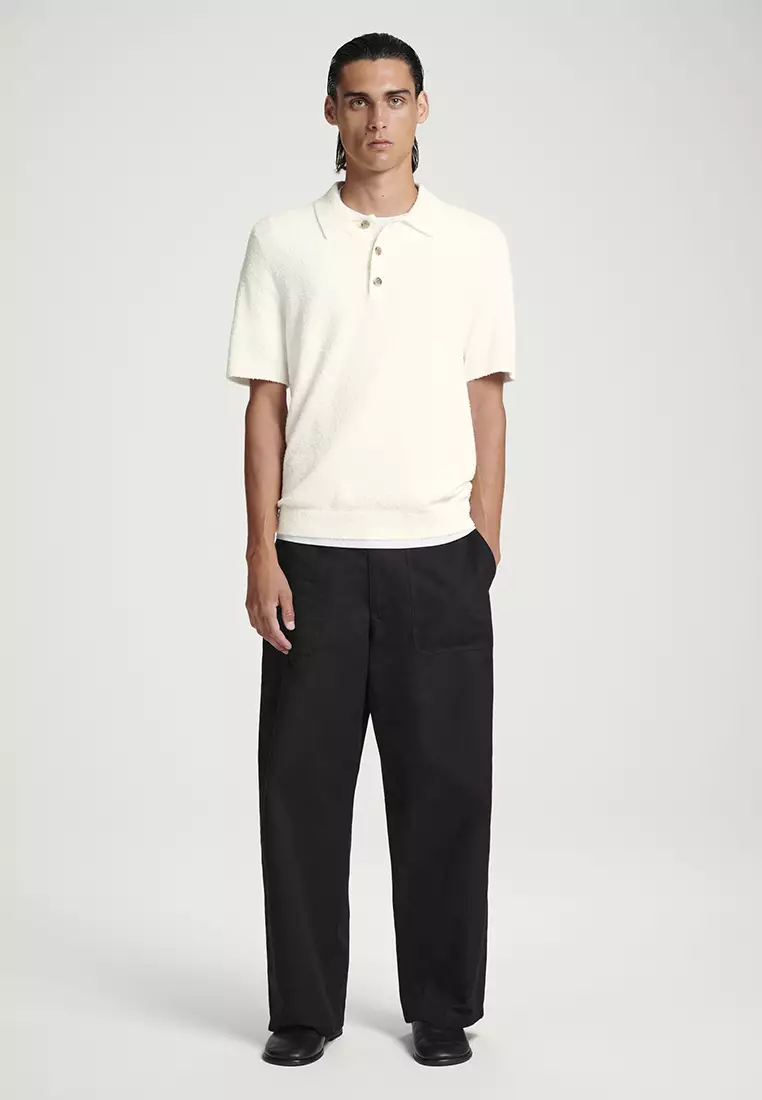 Tシャツ・カットソー MA' RY' YA SS25 Boucle polo shirt (YPK002 C1) Ma'ry'ya Bouclé cotton polo shirt available on julian