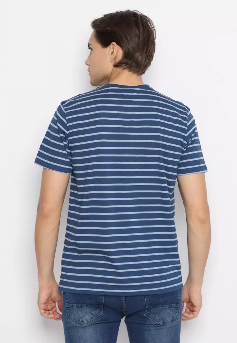 Matsuda T Shirt Pria Kaos Stripe Nantan