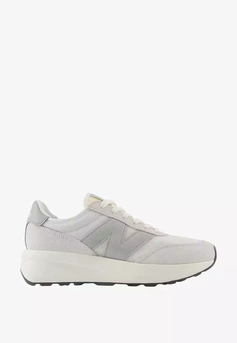 Discount on New Balance  shoes - SKU: 370 Boys Kids Sneakers Shoes - White/Grey
