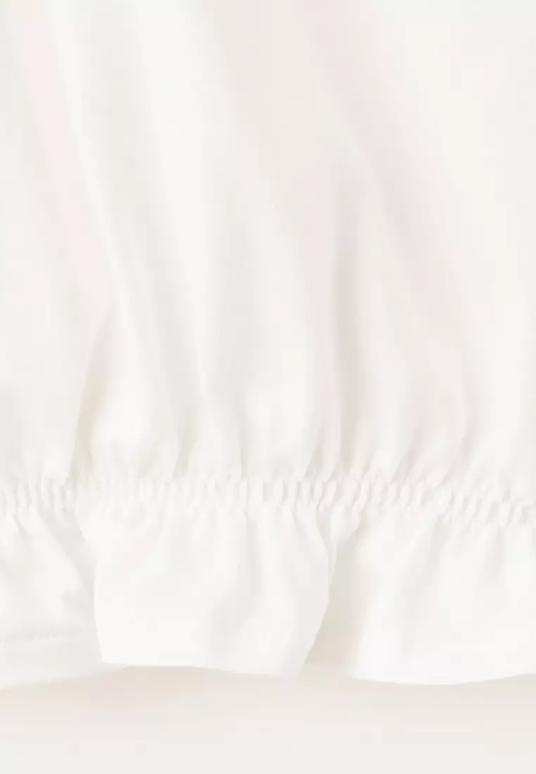 Cotton Ruched Hem T-Shirt