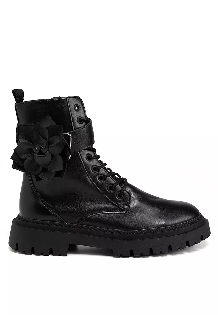 Zara floral boots best sale