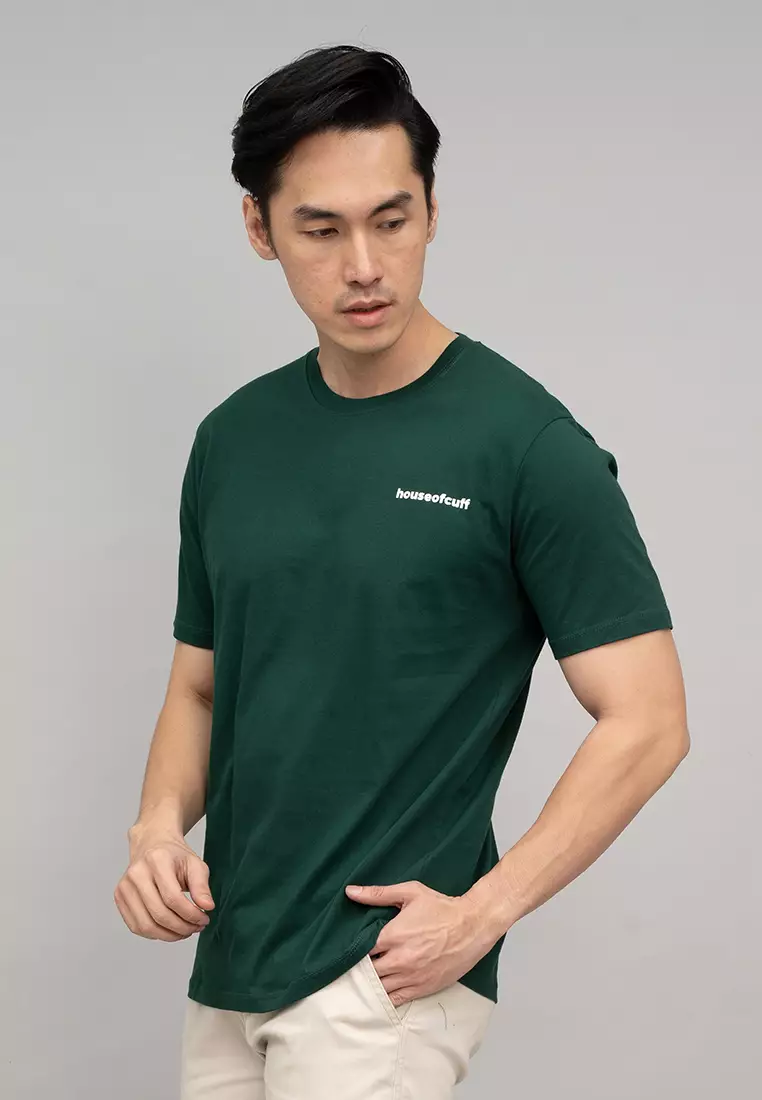 Houseofcuff T-shirt Kaos Polos Pendek Hijau Gelap Tersedia Size S-4XL
