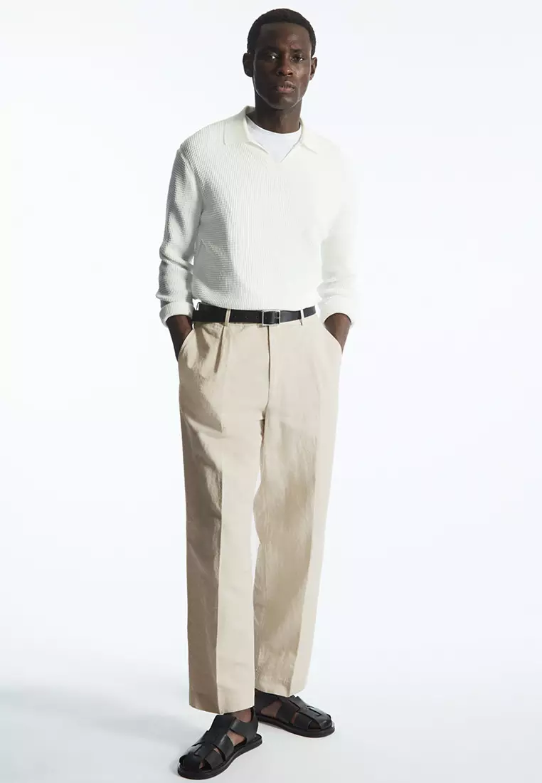 Straight leg linen pants sales