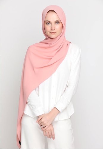 VELRIA pink DOLLY Chiffon Shawl in Pink Icing 5AF6EAA162AC73GS_1