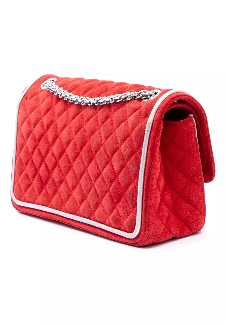 Pre-Loved Chanel Quilted Suede Reissue 2.55 Double Flap 225