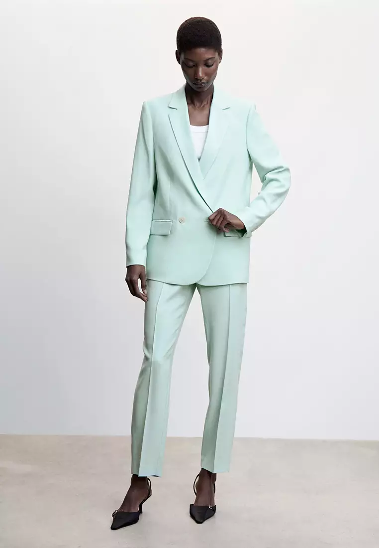 Buy Mango Double-Breasted Suit Blazer 2025 Online ZALORA Philippines