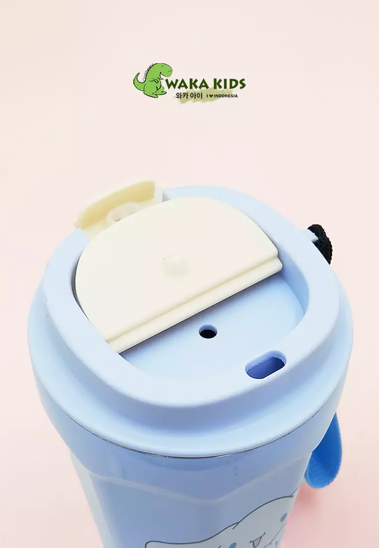 Wakakids Termos Coffee & Tea Stainless Steel Botol Mug Tumbler Cup Karakter Sanrio Pochacco Cream 400ml K2364 Venjr