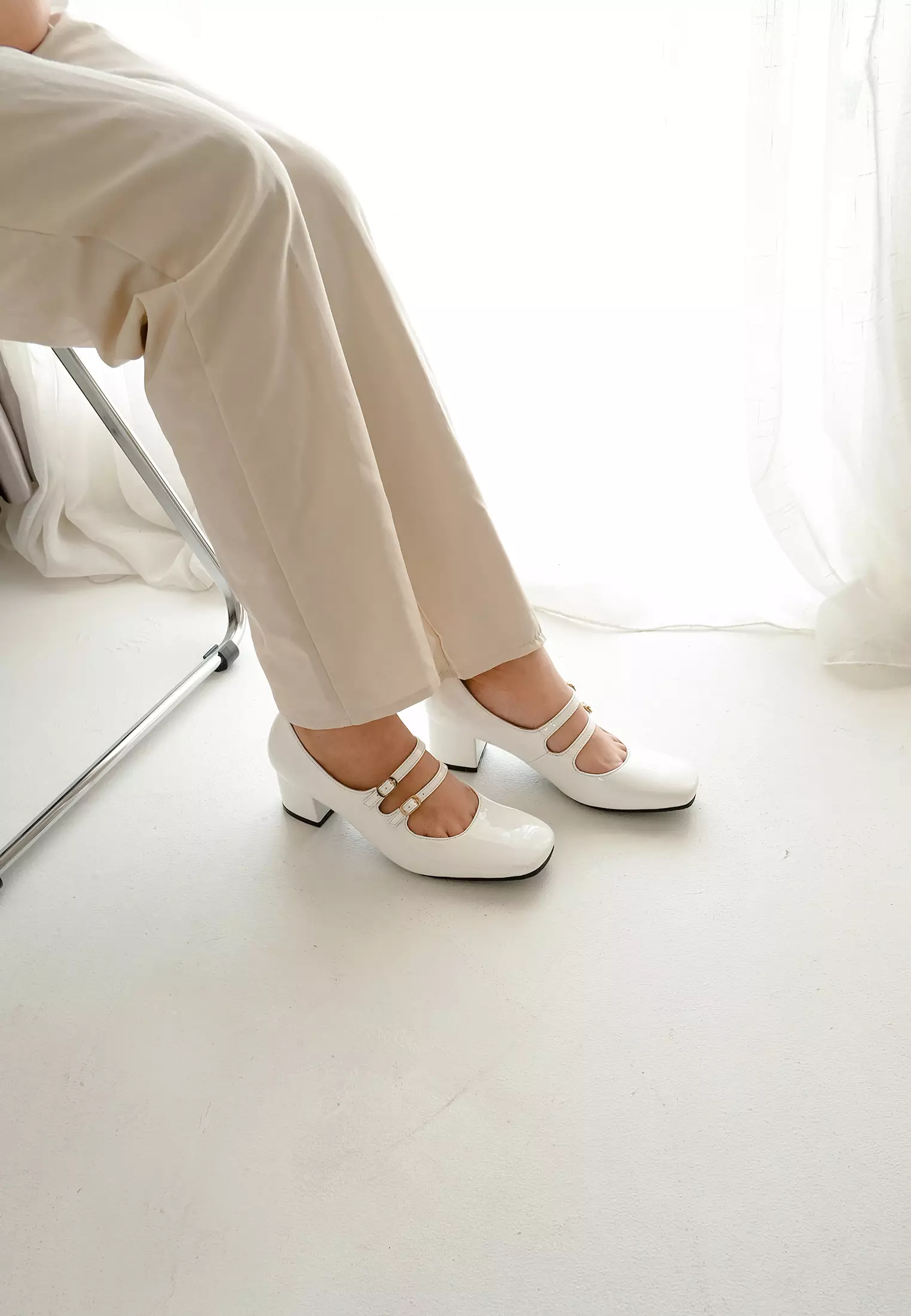 Brianna Women Mary Jane Pump Shoes Square Toe