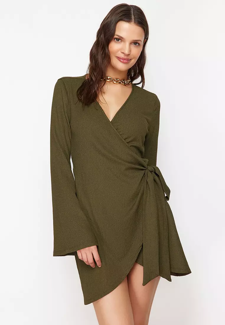 Woven Tie Mini Beach Dress