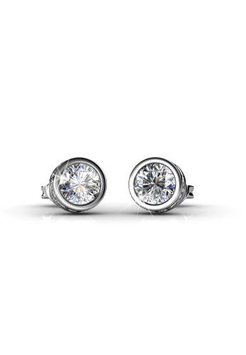 Her Jewellery silver Glam Solitaire Earrings -  Made with premium grade crystals from Austria HE210AC51EAQSG_1