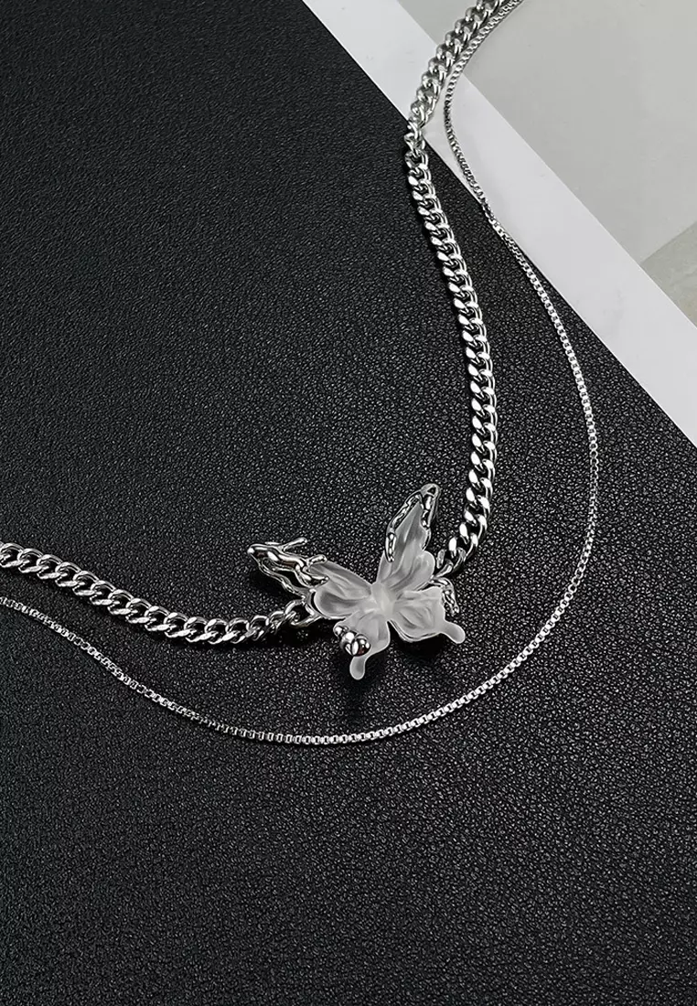 蝴蝶鎖骨鏈項鍊
