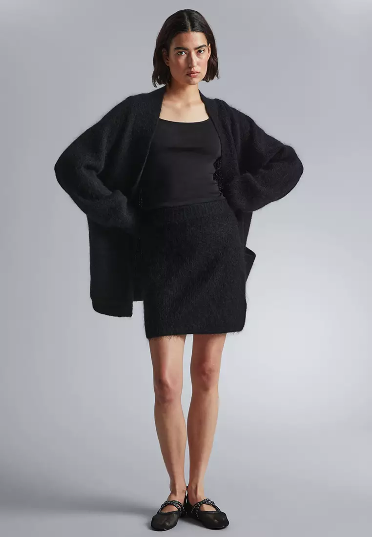 Fuzzy Knit Mini Skirt