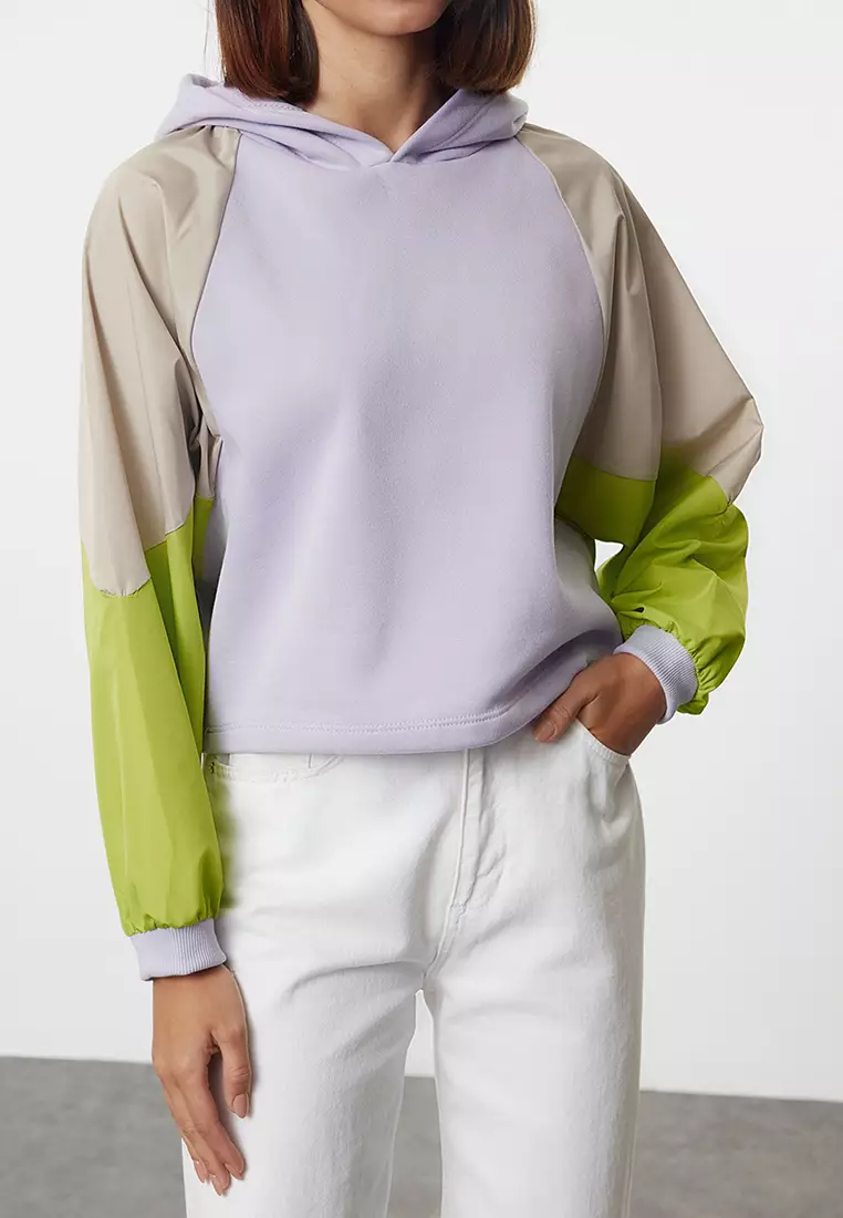 Buy Trendyol Colour Block Hooded Sweatshirt 2025 Online ZALORA